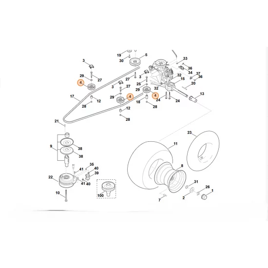 STIHL  Krążek prowadzący 6170 760 6616